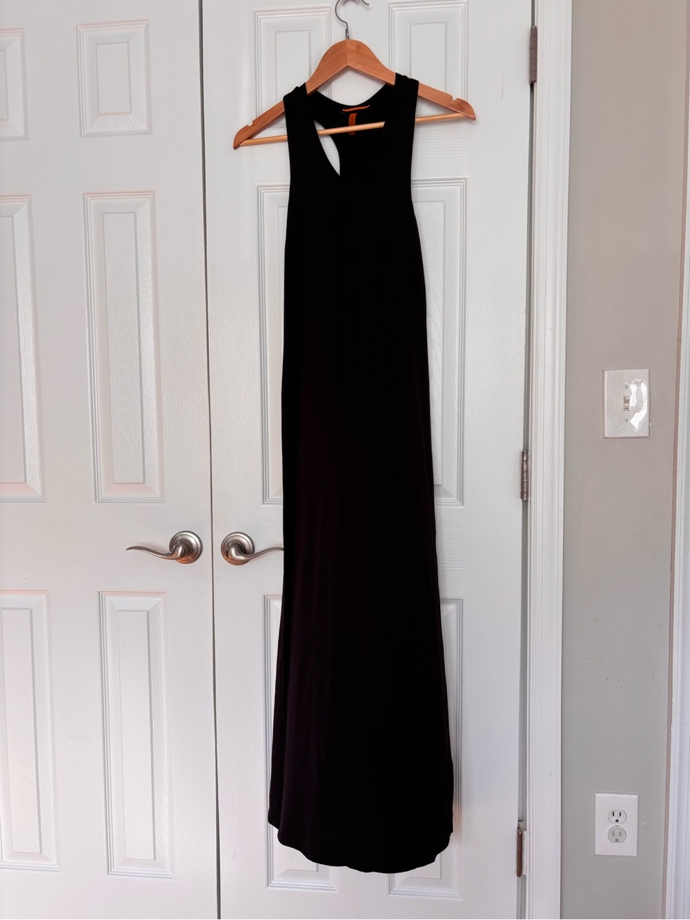 Black Racerback Knit Maxi Dress